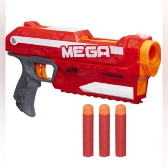 Nerf N-Strike Elite Mega Magnus Blaster EPC Tested Prior to Listing Inc. 3 Ammun - Picture 3 of 6